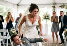 At my wedding, the groom broke my nose because we didn’t bring the truck he demanded. The guests cheered that it would teach me obedience. What they didn’t know was that I had been a boxing champion for ten years. One second later, he hit the floor—and everyone panicked.