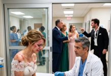 At my wedding, my sister laughed and shoved me through a glass door, calling me an “ugly bride.” As blood covered my face, my parents defended her as “just a joke.” But at the ER, the doctor stopped cleaning my wound and whispered: “Do you know what this is?” Four days later…
