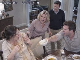 My mother-in-law screamed at me for slapping her son, completely ignoring that he had just thrown boiling soup at me. She called him innocent and blamed everything on me. Then my husband opened the security footage, revealing the disgusting secret she’d been hiding.