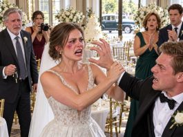 Two seconds later, the groom hit the floor. Everyone froze…! At my wedding, he broke my nose because my father’s car wasn’t expensive enough. Guests clapped: “Finally, teach her a lesson!” They didn’t know I’m an 11-year Muay Thai champion.