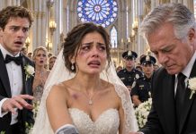 Six military officers rose from the back row after my reply at the altar. My daughter had arrived wearing long bridal gloves in July. When she reached for my hand, I felt a medical brace’s hard edge beneath the fabric. Her fiancé leaned close and warned, “Say nothing.” Seeing the bruise near her collar, I answered, “You should have warned your father.”