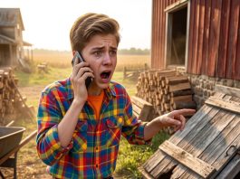 I hired a neighborhood kid to stack firewood while my daughter was away for the weekend. An hour later, his panicked call froze my blood: someone was tapping SOS on the iron doors of my locked root cellar.