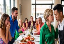At my son-in-law’s family dinner, they ordered $4,000 worth of Wagyu, seafood, and vintage wine before putting me on the spot: “You’re treating us all, right, Mom?” I walked to the waiter and whispered three words that turned the feast into their absolute nightmare.