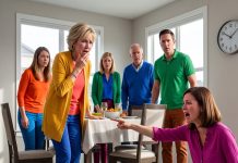 My mother-in-law mocked me as “uneducated,” kicking my plate onto the floor and forcing me to eat on my knees before her whole family. I stood up, looked her dead in the eye, and whispered: “Every single one of you, get out of my house right now.”