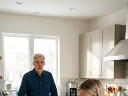 I walked in to find my wife paralyzed with fear at the kitchen table, while my daughter-in-law stood over her with a cold, sweet smile—until I checked the hidden camera footage and saw what really happened.