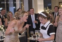 At our high school reunion, my former bully forced me to wear a maid’s uniform and serve drinks while everyone laughed. She called me a worthless servant in front of our classmates. Two hours later, a royal helicopter landed outside, and her arrogant smile disappeared.
