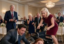At my father’s retirement dinner in Cleveland, my sister accused me of faking my paralysis in front of over 100 guests. Then she violently tipped my wheelchair backward, sending me crashing onto the ballroom floor. What happened next exposed a family secret nobody was supposed to discover.