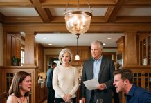 My daughter-in-law humiliated my wife at a 30-guest housewarming: “Get out of my house.” I stayed calm, took my wife’s hand, and said just one sentence. The room froze—and then something completely unexpected happened.