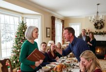 My son-in-law set the Christmas table and boldly banned me from sitting down, forgetting one crucial detail: the roof over his head belonged to me. Instead of arguing, I calmly walked toward the front door. What I did next changed the entire evening. — A True Story