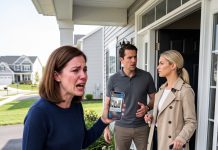 I was at my sick mother’s bedside when an alert from our new house popped up. The woman with suitcases had her own key—and right after kissing my husband, the camera went completely dark.