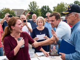 The laughter started when my brother called me a cheat the Army rejected. Forty friends stood around his grill. Only the veteran beside me stayed quiet. He set his beer down, stared at my face, and went pale. Then he fetched something from his truck that nobody saw coming.
