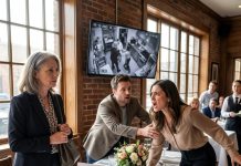 My son’s fiancée told me in my own kitchen that I embarrassed the family every time I opened my mouth. I simply nodded, picked up my purse, and left. Then a video played at their engagement dinner, and she froze in her seat.