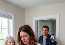 My mother-in-law waited until my husband left, then grabbed my arm and dragged me away from my newborn. She threatened to tell him I was mentally unstable. When he suddenly returned, she screamed that I’d attacked her. But he raised his phone, and the recording exposed a terrifying secret.