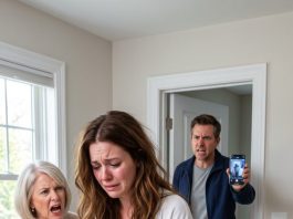 My mother-in-law waited until my husband left, then grabbed my arm and dragged me away from my newborn. She threatened to tell him I was mentally unstable. When he suddenly returned, she screamed that I’d attacked her. But he raised his phone, and the recording exposed a terrifying secret.