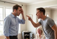 I put my $200k savings in my mom’s safe, but when I asked for it back, she smiled and said, ‘I used your money for your brother’s trip to Europe.’ When I confronted him, he slammed my head onto the glass table, screaming, ‘How dare you ask about the money?’ I left bleeding, but a few hours later, a knock on her door changed her life forever.