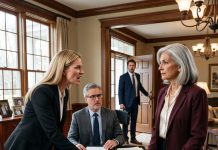 My daughter-in-law invited me over to “make peace,” but when I arrived, a family attorney was already waiting with a contract on the table. “Sign it, or get out of my husband’s life,” she demanded with a cruel smile. I calmly set down my purse, knowing my son was already on his way—and she had no idea what was inside it.