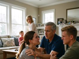 As Mom struck my 8-year-old, Dad and my brother held me still, telling me not to move. I stopped fighting back. It only took 6 whispered words to wipe the smile right off my dad’s face.