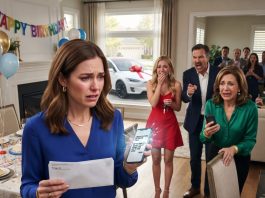 My parents bought my sister a $95,000 Tesla for her birthday, while giving me their overdue mortgage bill. They laughed at me—until a text arrived saying the Tesla payment was declined.