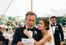 My daughter brought home a charming entrepreneur, and everyone agreed he was exactly the man she deserved. Everything seemed perfect until we shared a dance. Suddenly, she slipped an envelope into my pocket. Inside was a handwritten note that said, Dad, stop this wedding. I froze, realizing my daughter was desperately trying to tell me something she couldn’t say out loud.