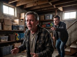 My daughter spent 4 months in the hospital after a mysterious “fall” at her in-laws’ vacation house. Her husband watched me like a hawk the entire visit, but as we hugged goodbye, she whispered: “Dad… the basement. Hurry.” What I found down there shattered everything.