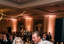 I just wanted to lovingly congratulate my daughter at her wedding, but my son-in-law brutally shoved me, snapping, “Shut up, you drunk. Nobody asked you to speak,” while all the guests burst into mocking laughter. Wiping my silent tears, I walked straight to the DJ booth, handed over a flash drive, and said, “Play track number 5.” Seconds later, his own voice thundered through the speakers, instantly wiping the smile off my daughter’s pale face…