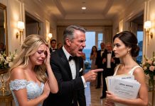 My dad begged me not to make a scene when I refused to let my sister wear white at my wedding. But as 120 guests turned and stared while security blocked her, I finally found the strength to stop apologizing for protecting my special day.