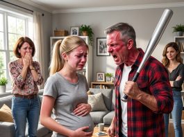 “Your dear daughter is pregnant at 17,” my sister-in-law sneered. Before I could process her betrayal, my father swung a baseball bat straight into my belly and threw me out into the cold. Ten years later, I walked back through their front door, and the look on their faces sent shivers down my spine.