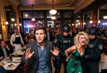 My sister bragged about selling an abandoned warehouse for $350k and investing it for us. I stayed silent, but her celebration shattered when her champagne dropped and officers declared: “This is a secure DoD asset. You’re under arrest.”