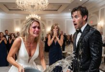 My wedding dress was still pristine white when my mother-in-law, Eleanor, pointed a trembling, jeweled finger at a grotesque puddle of foul-smelling vomit right in the middle of the grand reception hall floor and commanded, “Clean it up. That is what a good wife does.”