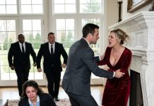 In an act of pure cruelty, the fiancée forced the maid to stand outside in the freezing snow all night—but when the billionaire finally arrived and saw her, his shocking reaction left everyone completely flabbergasted. The fiancé forced the maid to stand in the snow all night until the billionaire arrived.