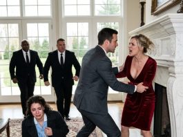 In an act of pure cruelty, the fiancée forced the maid to stand outside in the freezing snow all night—but when the billionaire finally arrived and saw her, his shocking reaction left everyone completely flabbergasted. The fiancé forced the maid to stand in the snow all night until the billionaire arrived.