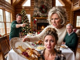 “In the middle of Christmas dinner, my mother grabbed my son’s plate and dumped it all into his lap. My brother stood up abruptly and said, ‘Get out and never come back.’ Sitting entirely in silence, my father stared at us with pure contempt. I chose not to beg. I just said, ‘Then you won’t mind if I do this.’ Thirty minutes later, their world crashed down around them.”