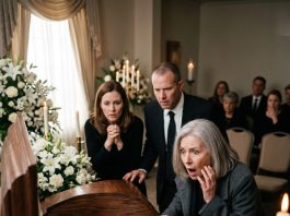 At my 6-year-old granddaughter’s funeral, I leaned over her casket to say a final goodbye. Then I heard a faint, desperate scrape from inside. “Daddy said if I woke up, I would ruin everything,” she whispered. I froze.