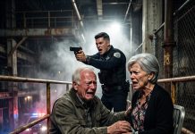 During my night shift, my grandson showed up in his patrol car with a warning: ‘Don’t tell your wife.’ He led me to a car trunk at the city impound. One look inside changed everything.