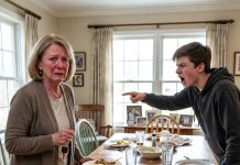My grandson threw his fork at me during dinner and snapped, “Dad says you’re lucky we even come here.” I didn’t argue or say another word. I simply picked up my keys and walked out. That night, I sent one message: “Don’t come back.” But the next morning, everything took an unexpected turn…