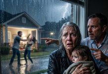 One stormy night, my neighbor knocked on my door and told me to carry my granddaughter to his house at 10 p.m. When I asked why, he only said to trust him. At 10, I carried her through the rain, and when he led me to his upstairs window, what I saw across the street left me speechless.