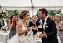 On my wedding day, my husband’s ex-girlfriend suddenly appeared, crying and screaming, “Stop this wedding! I’m pregnant with his baby!” I told my mother-in-law that the woman was lying, but she shouted back, “You have no respect!” Then my own husband grabbed the wedding cake knife and slashed my dress in front of everyone. The entire room froze in shock. But what I did next was something he never saw coming…