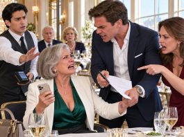 The waiter simply nodded after I whispered three words. My son-in-law’s family had ordered $4,000 of seafood, wagyu, and expensive wine. When I sat down, my daughter smiled: “You’re paying for everyone, Mom?” Fifteen minutes later…