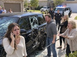 My brother smashed my $78,000 SUV because I refused to give it to his wife. My mother watched, then screamed, “It’s just a car! Tell insurance it was stolen!” I didn’t argue. I made one phone call. When the police arrived, their first question silenced everyone…