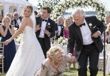 At my son’s lavish wedding, his bride deliberately shoved my wife into the mud in front of 200 guests. My son watched everything, then insisted it was an accident. I helped my trembling wife stand, reached into my jacket for the final $100,000 payment, and walked straight toward the microphone…