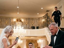 My father refused to call 911 when my spinal brace broke at my sister’s wedding. Instead, he worried about the photographs while the bride livestreamed me crying on the floor. Minutes later, the police arrived, and their $186,000 credit card secret began unraveling in front of the groom.
