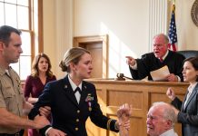The courtroom fell silent when the judge demanded I remove my Navy Cross. My sister-in-law smirked. I stayed quiet, but my next move made him turn pale and cost him his career.