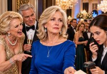 MY EX-SON-IN-LAW’S PARENTS LAUGHED AT MY DRESS—UNTIL THE HOSTESS SCANNED MY INVITATION