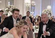 At my husband’s luxury wedding reception, his pregnant ex-wife appeared with evidence of his betrayal. His new bride attacked her in front of 200 guests, sending her crashing to the floor. Then the billionaire father of the bride recognized the injured woman and screamed for everyone to stop.