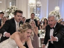 At my husband’s luxury wedding reception, his pregnant ex-wife appeared with evidence of his betrayal. His new bride attacked her in front of 200 guests, sending her crashing to the floor. Then the billionaire father of the bride recognized the injured woman and screamed for everyone to stop.