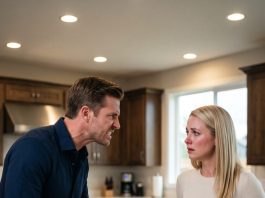 On our 10th anniversary, my husband slapped me, handed me divorce papers, and shouted, “This house was never yours!” I grabbed our kids, walked out, and whispered four words that completely destroyed his life.