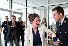 “Officer, she filed for divorce months ago.” That stopped my husband’s embrace when he returned two and a half years later. The morning after our wedding, he had flown north with his subordinate, after pressing my ring into my palm: “Classified mission. Don’t make this difficult.”