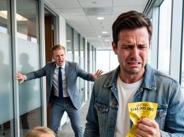 I won $148M and rushed to my wife’s office with our child, Emery, to celebrate. Her assistant blocked the door, but the moaning from inside said everything. I turned around and walked away.