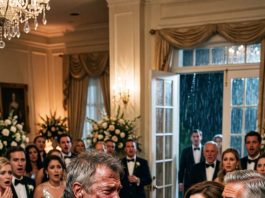 At my daughter’s $30,000 wedding, my in-law mocked me in front of 300 guests: “Did someone help him get dressed? He looks like a beggar.” She laughed. 2 hours later, her husband pulled her aside, whispered in her ear, and her smile vanished.