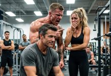 “Walk out before I humiliate you, old man!” My wife’s trainer flexed his arms and moved in, mocking me: “You’re not man enough for her!” I just smiled calmly. After 12 years of special forces training, I knew the value of patience. But when I finished tying my shoes in his crowded gym, it was already too late for him…